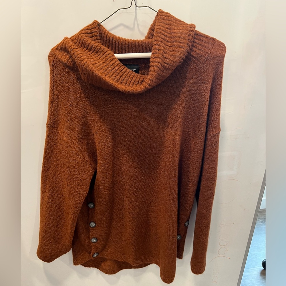 Button Accent TurtleNeck
